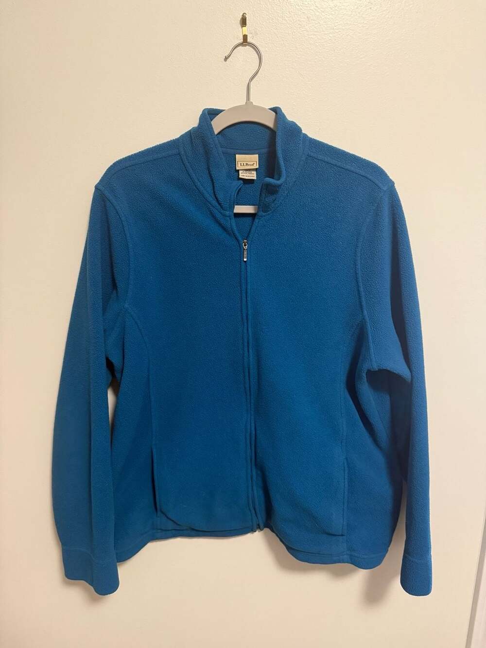 Vintage L.L.Bean Women’s XL Blue Full Zip Stretch Fleece Jacket 90s Y2K